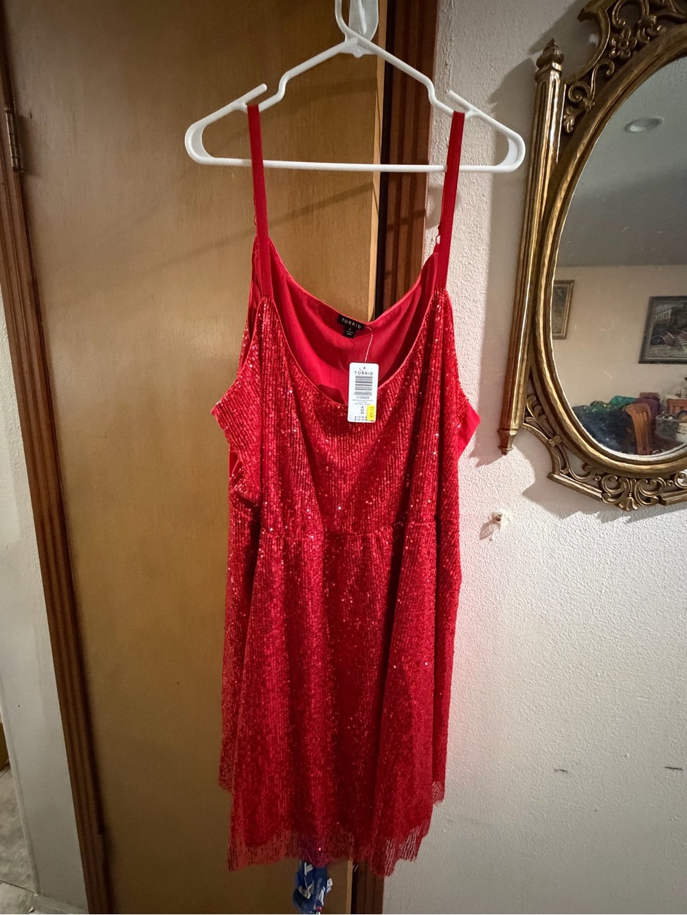 New with tags red sequin dress.